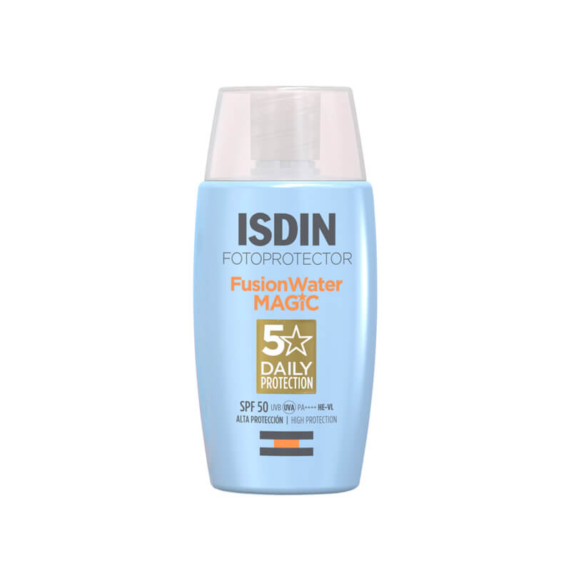 ضدآفتاب بیرنگ 5 ستاره مجیک فیوژن واتر ایزدین SPF50 + مناسب انواع پوست حتی پوست حساس+ اصل اسپانیا