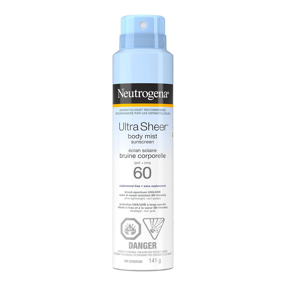 اسپری ضد آفتاب نوتروژینا Ultra Sheer SPF 60 – جذب سریع و مقاوم در برابر آب